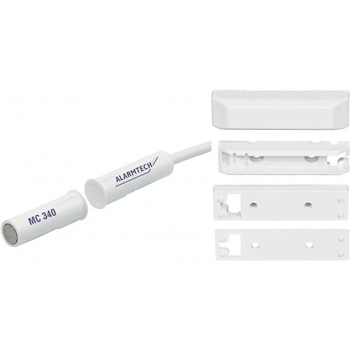 MC 340-S3-10 Alarmtech MC 340-S3-10 Contact magnétique universel, Montage encastré / en saillie, NC, Câble 10m